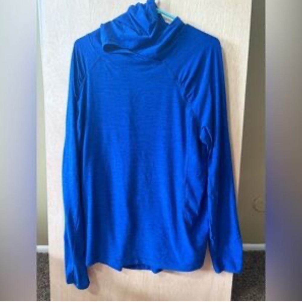 Blue Hooded Long Sleeve Top - Picture 2 of 6